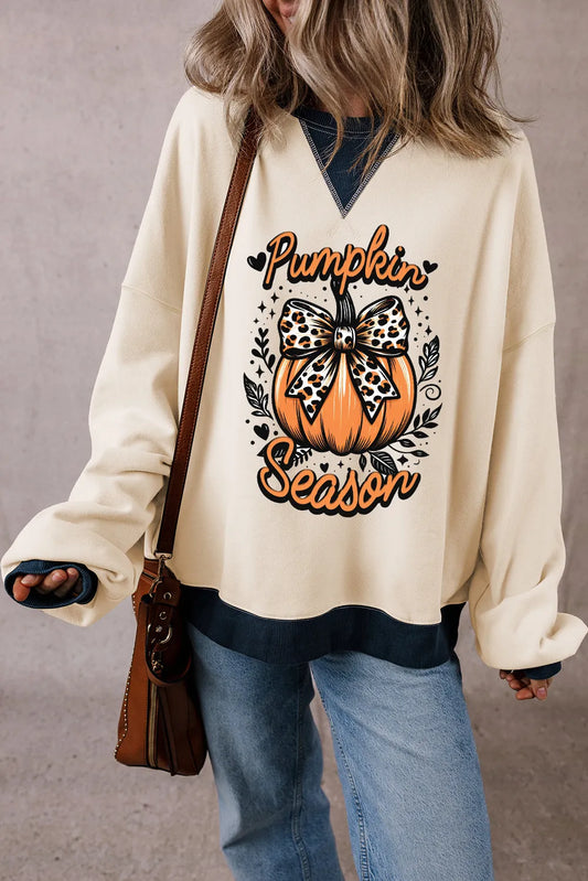Lara | Long-sleeved sweatshirt with a pumpkin graphic