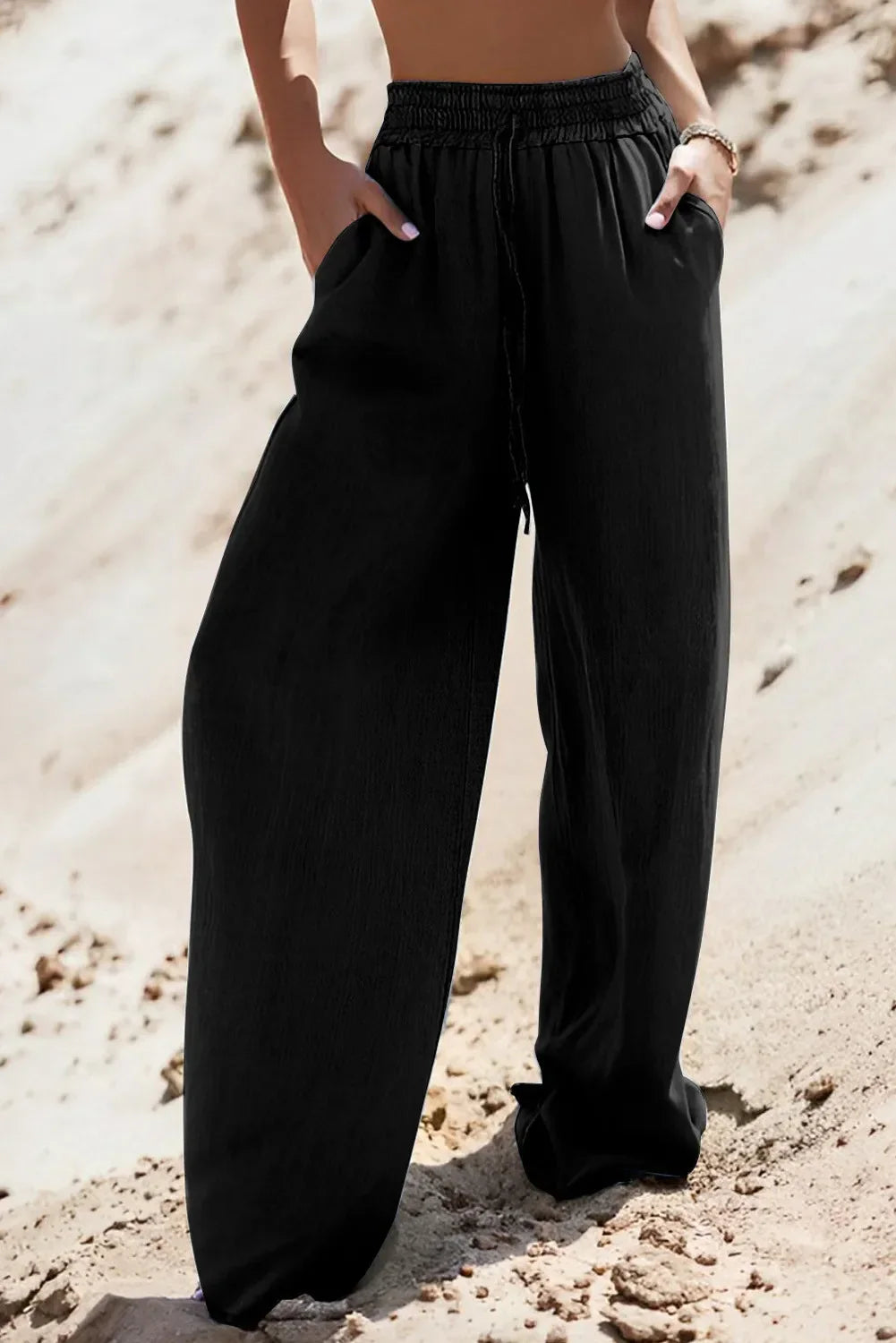 Diana | Wide leg jeans with drawstring