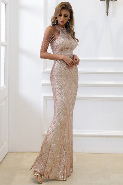Sequin Mermaid Gown Formal Dress