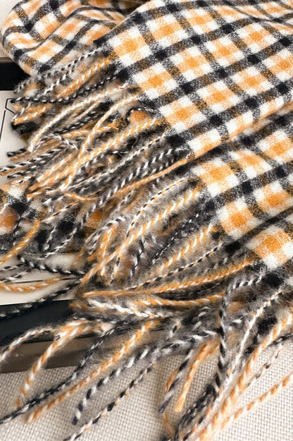 Checkered Thermal Shawl Scarf