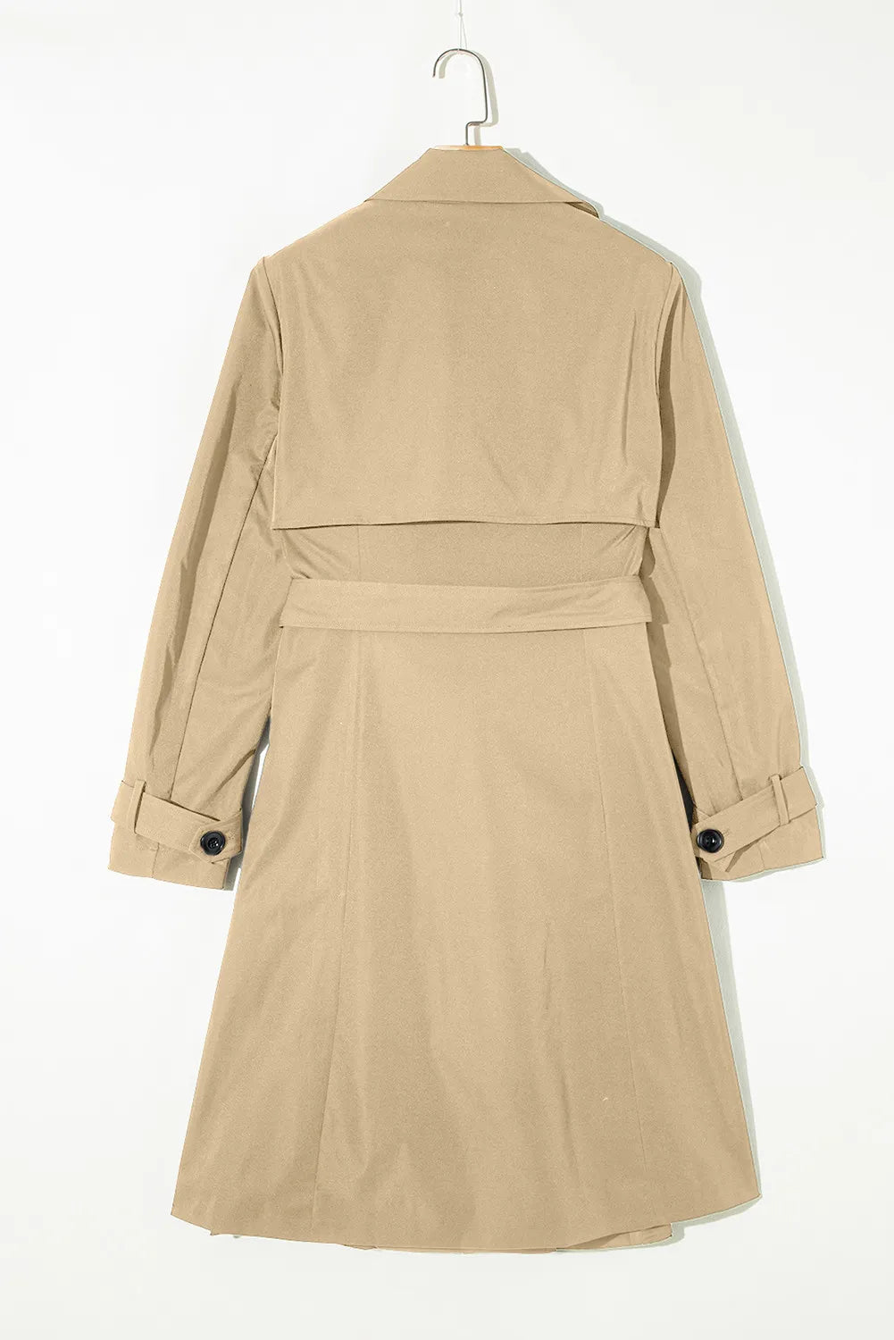Teresa | Long sleeve trench coat with collar and tie waist and buttons