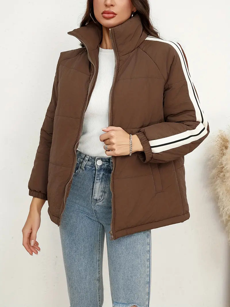 Flor | Jacket with zip and high collar