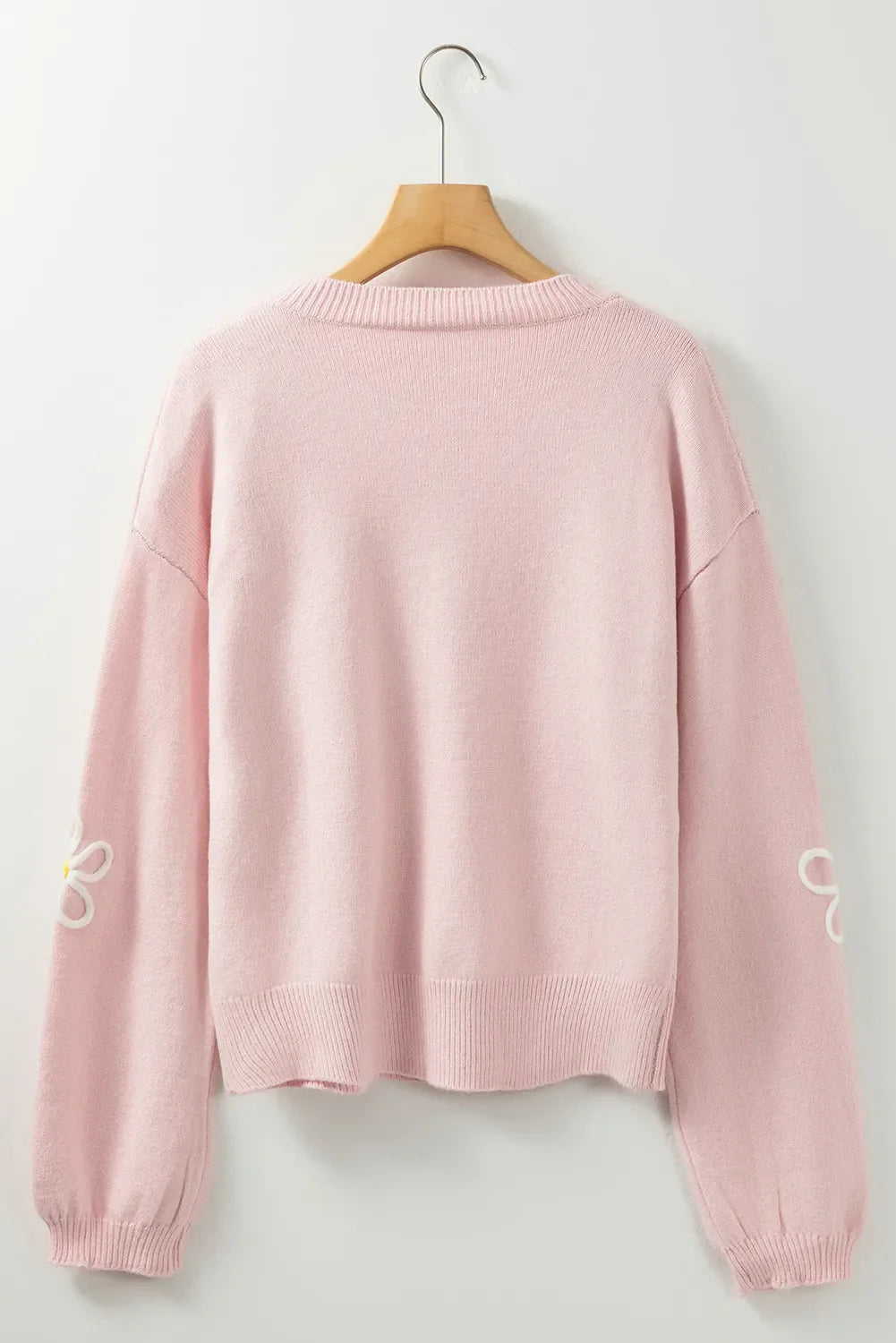 Teresa | Floral sweater with a crew neck and dropped shoulders