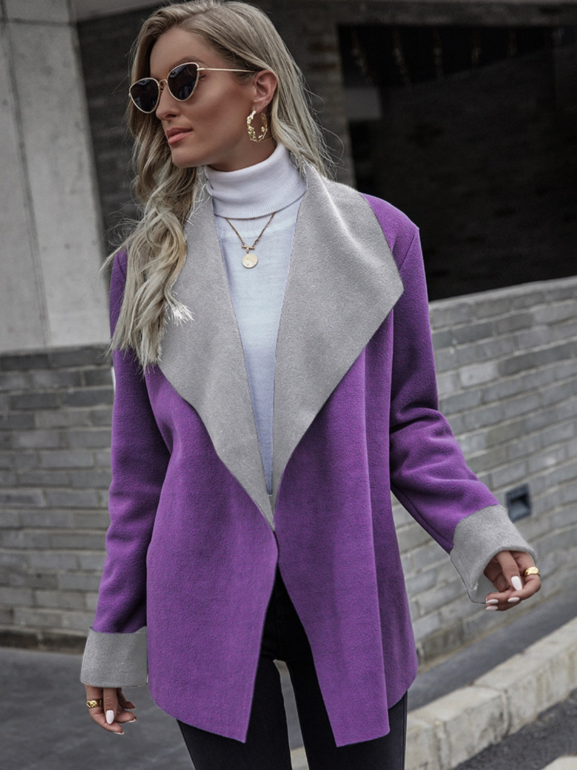 Petra | Long sleeve open front jacket