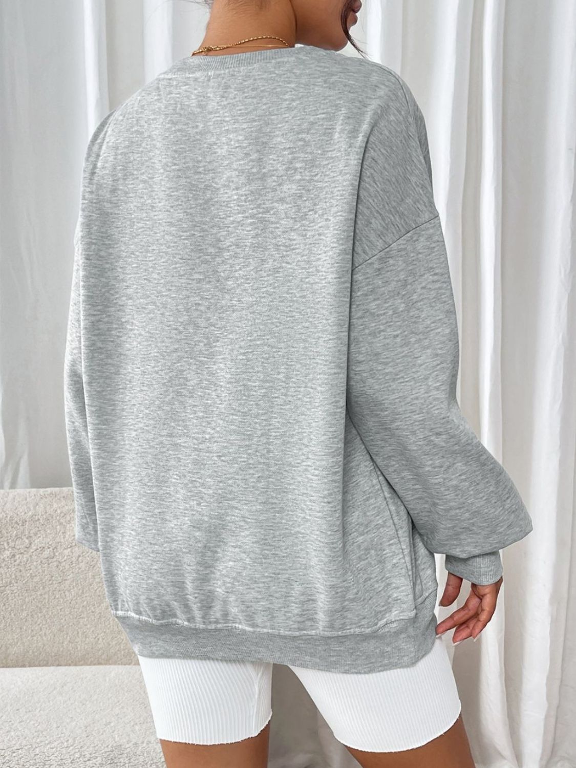 Esperanza | Perfee crew neck long sleeve sweatshirt