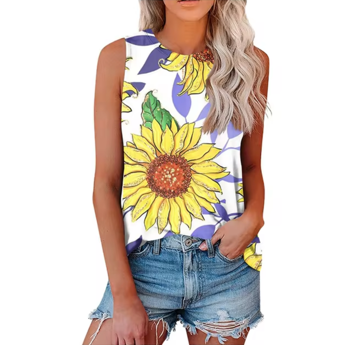 Hayden® | Sunflower Print Tank Top