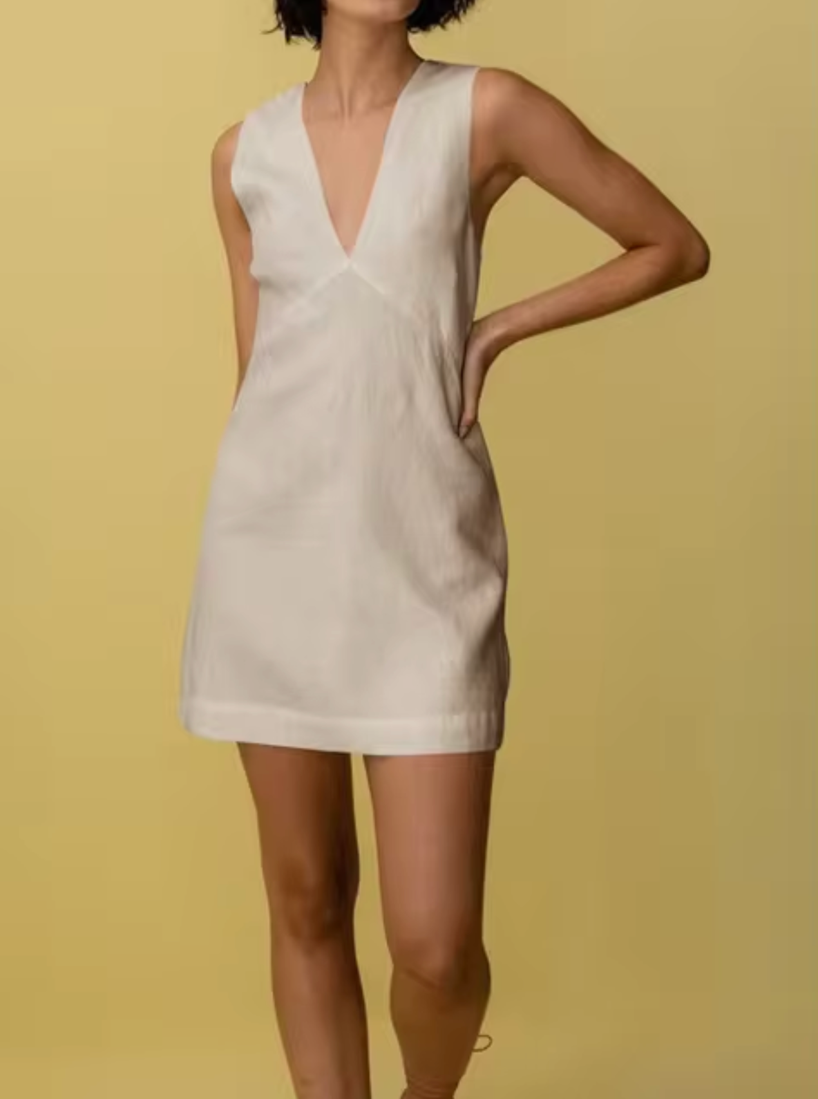 Angelina® | Sleeveless Linen Mini Dress