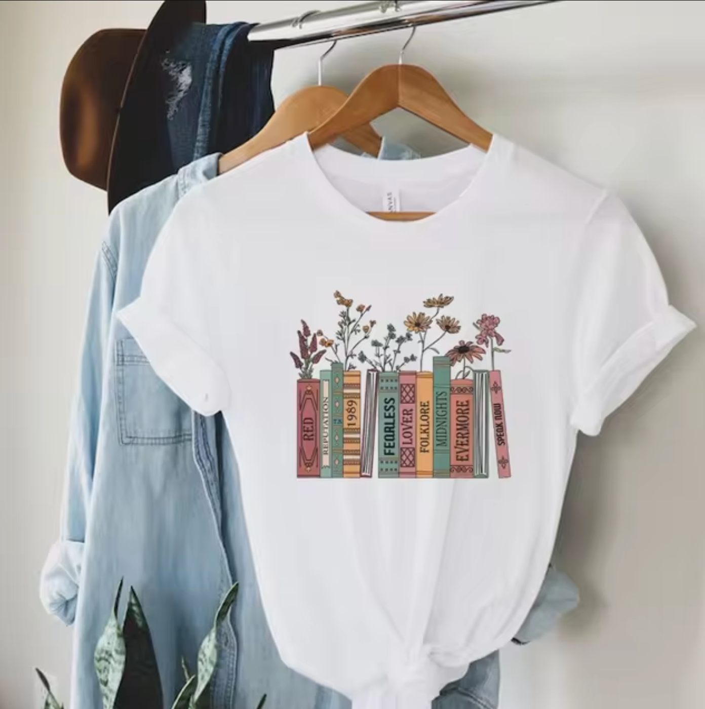 Renata® | Book And Flower Print T-Shirt