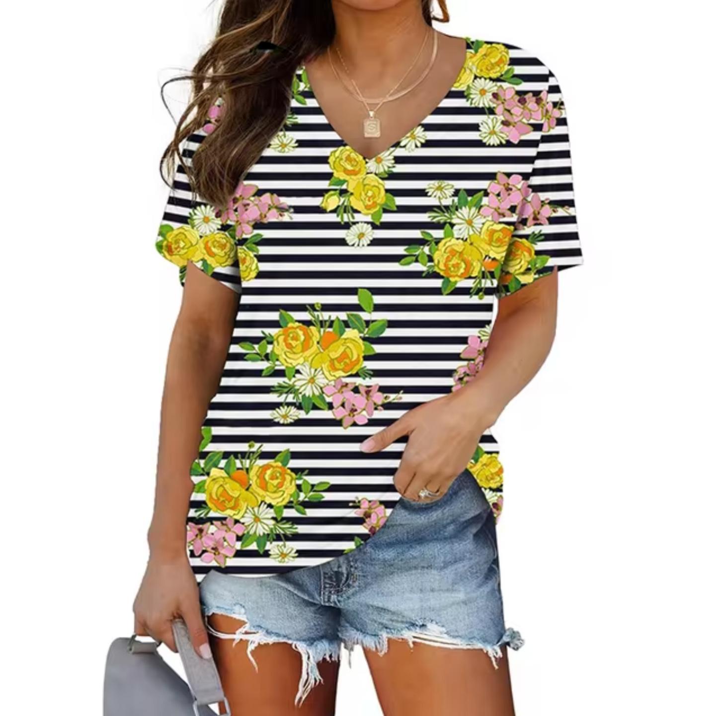 Hailey® | Printed V-Neck T-Shirts