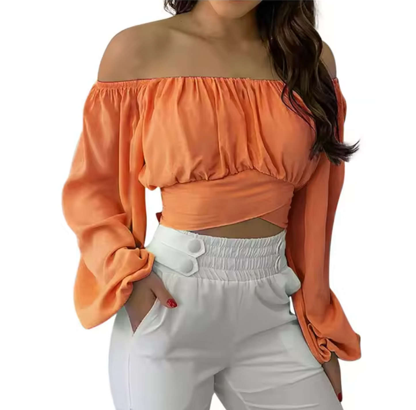 Rosella® | Off-The-Shoulder Crop Top