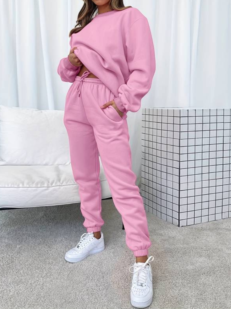 Sibilla® | Casual Elegant Sweatshirt And Jogger Pants Tracksuit