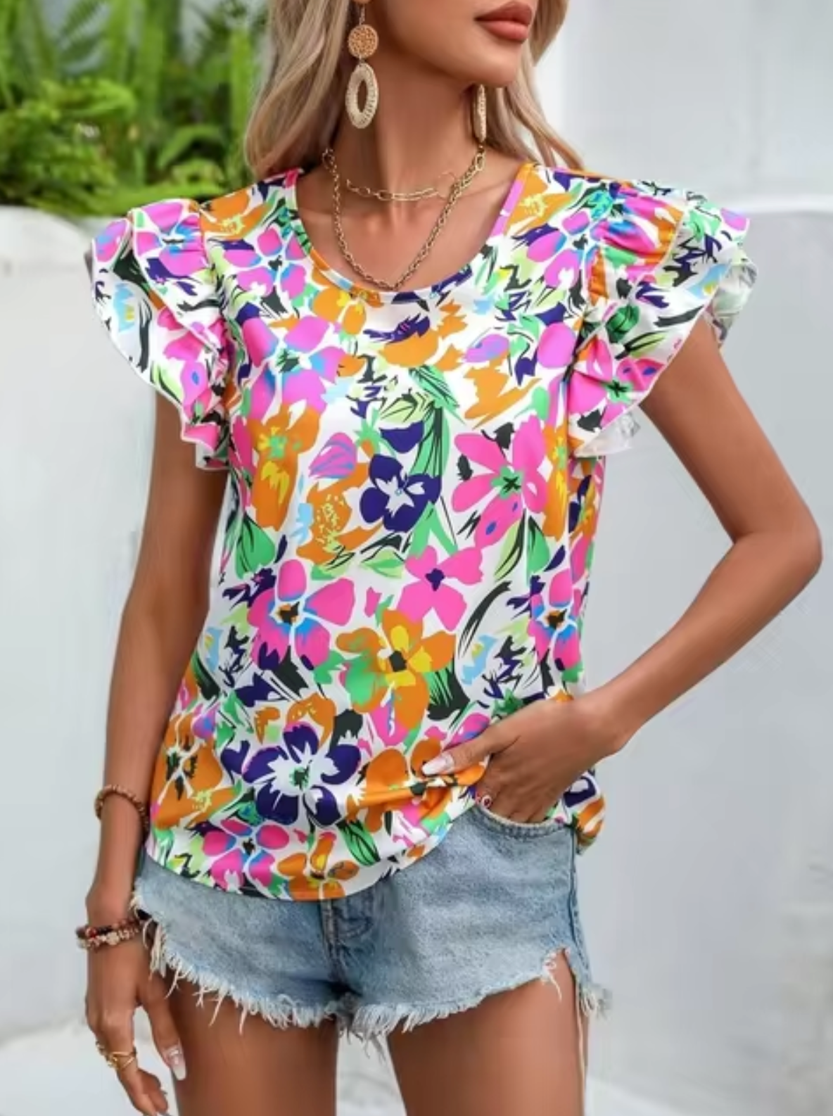 Diana® | Floral Print Summer Blouse