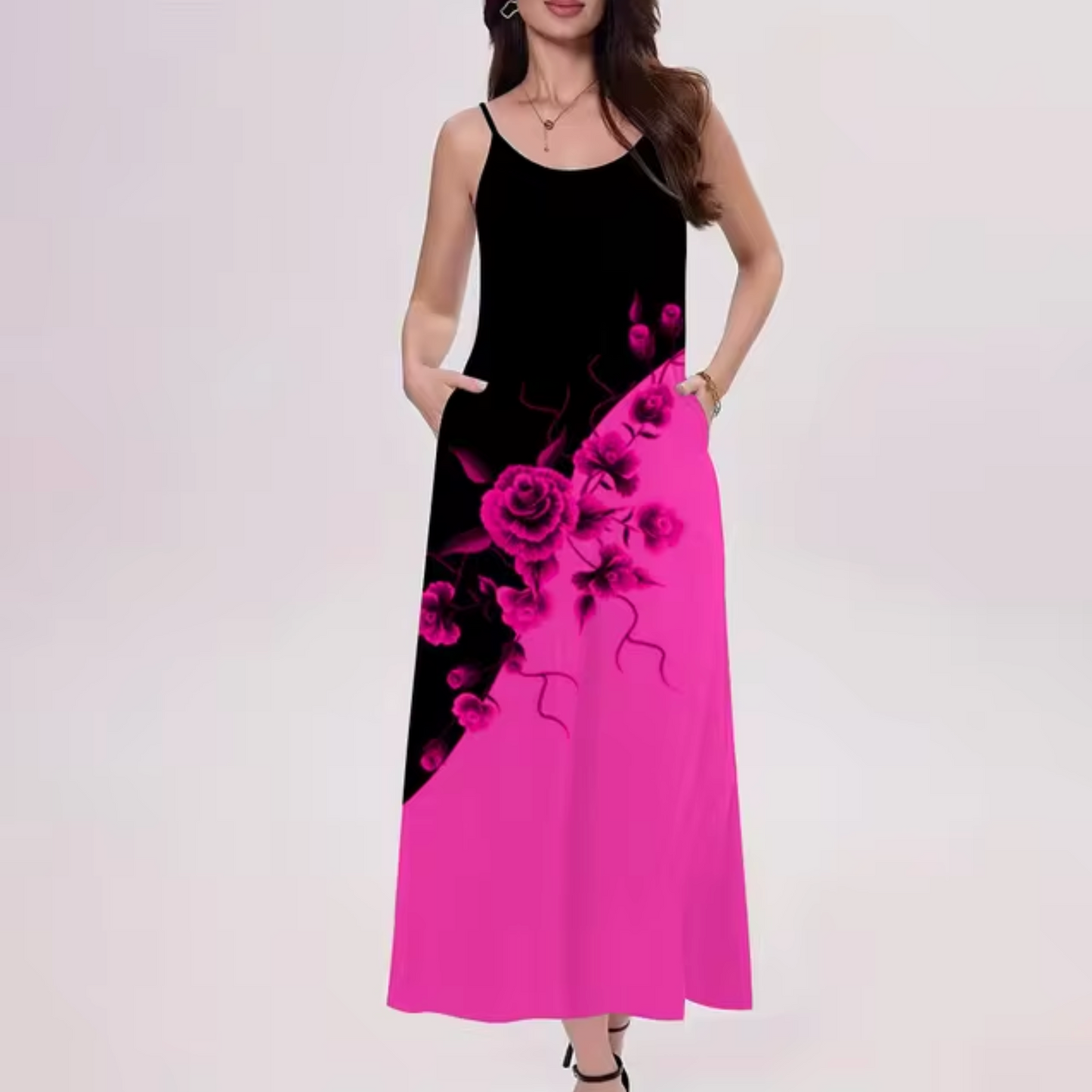Silvia® | Long Color Block Dress