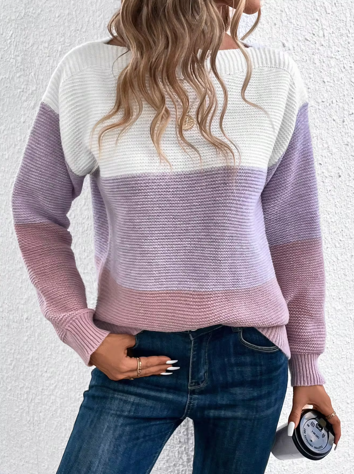 Karen | Elegant three-color sweater