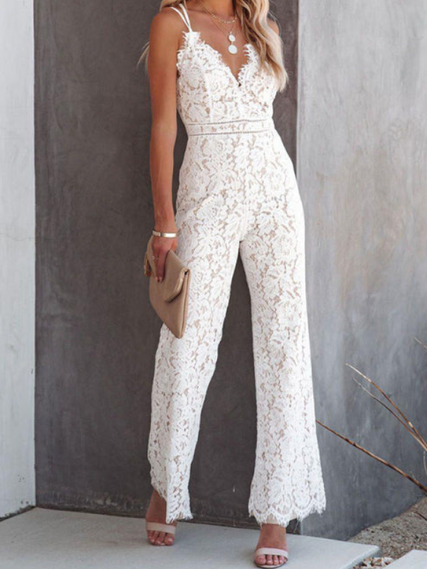 Victoria® | Elegant Sleeveless Lace Jumpsuit