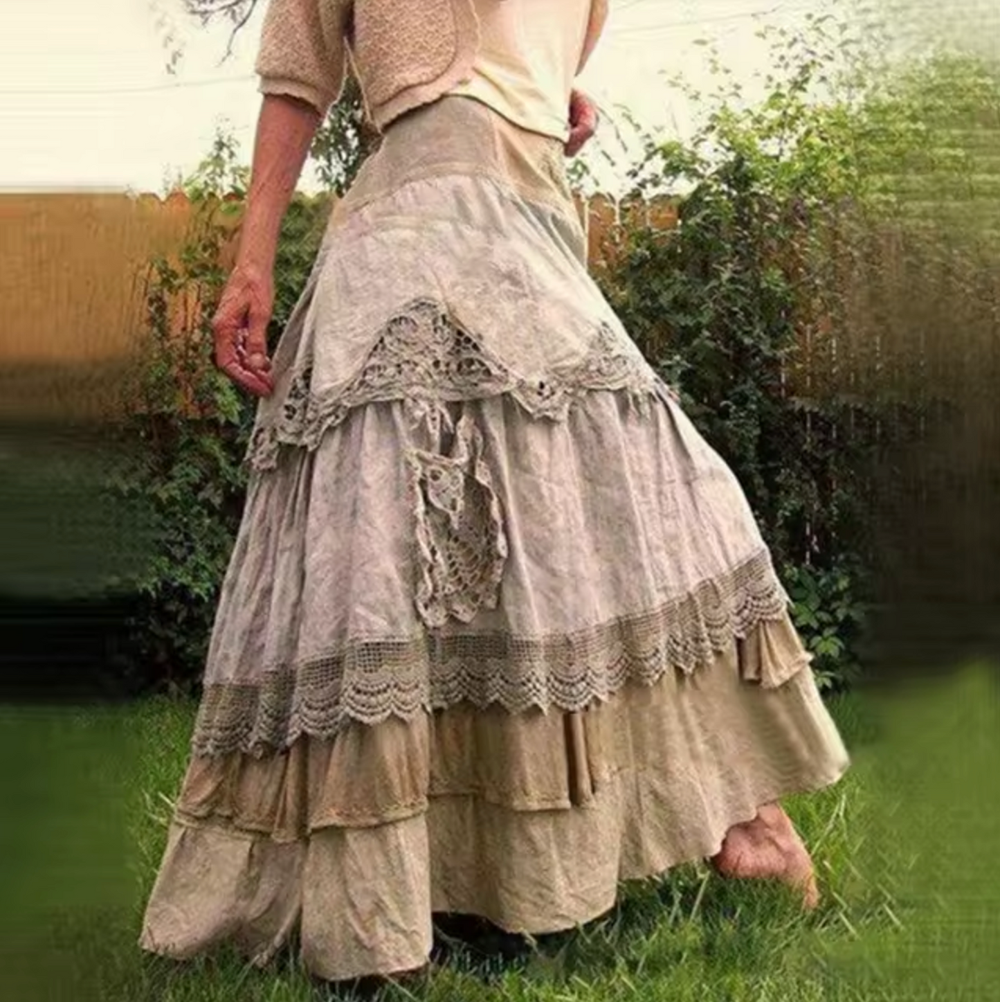 Alessandra® | Boho Layered Maxi Skirt