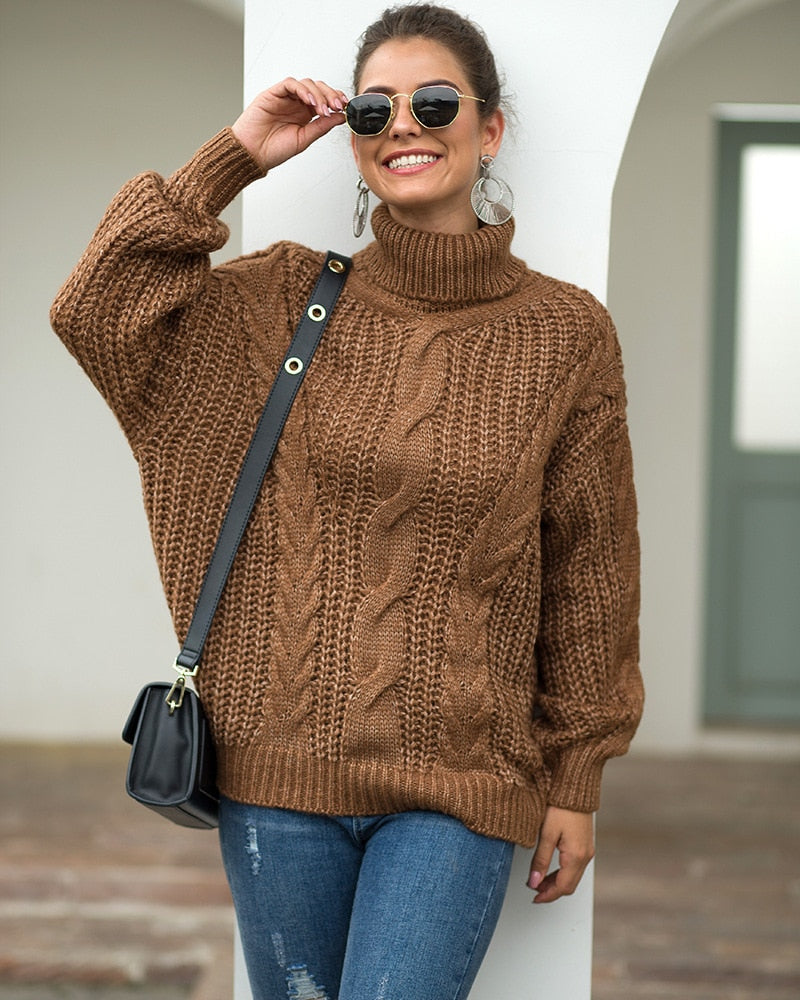 Rina | Turtleneck knitted sweater for women