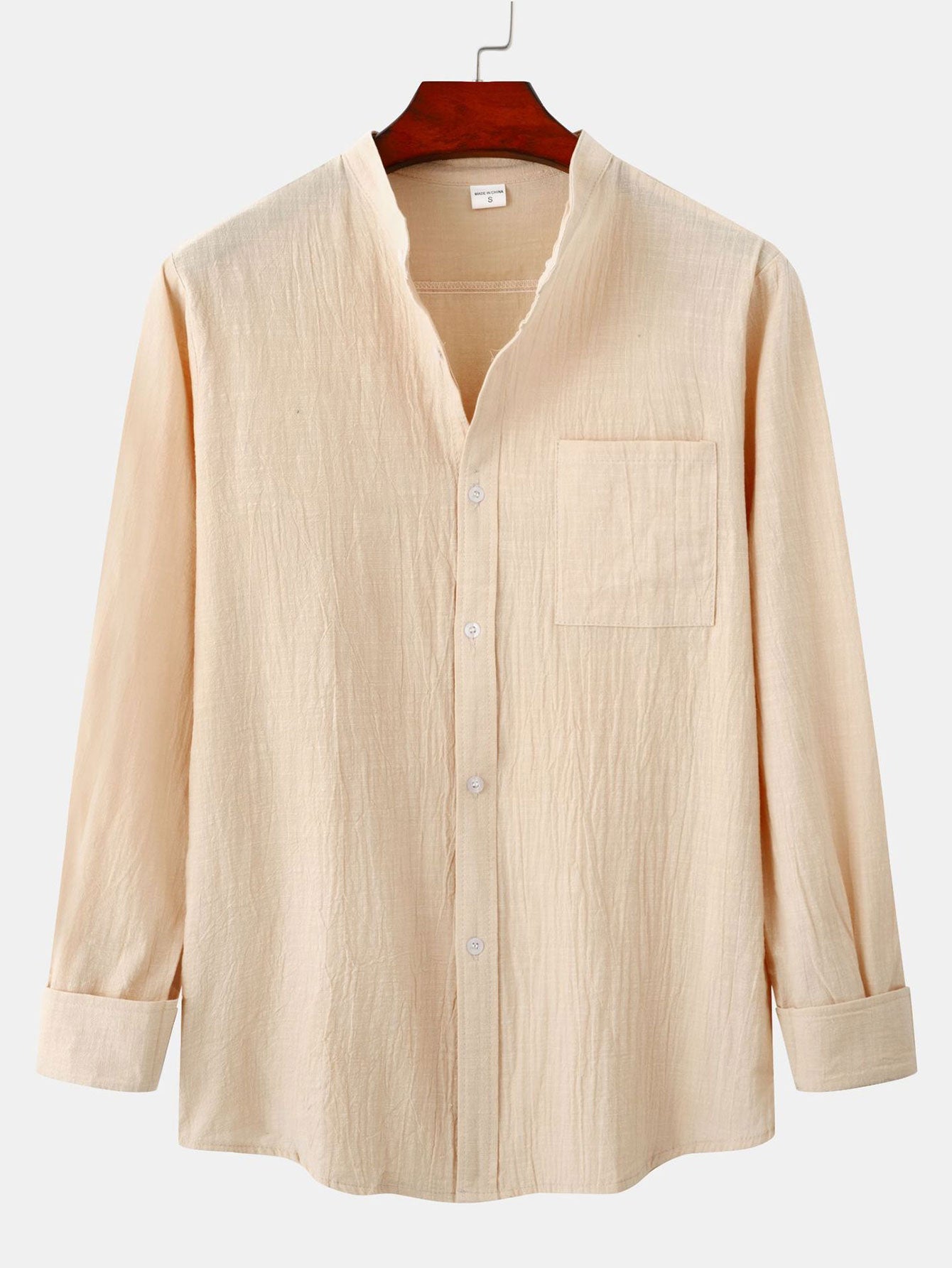 Katrina® | Shirt With Vertical Collar In Linen Look And Linen Trousers With Straight Legs.