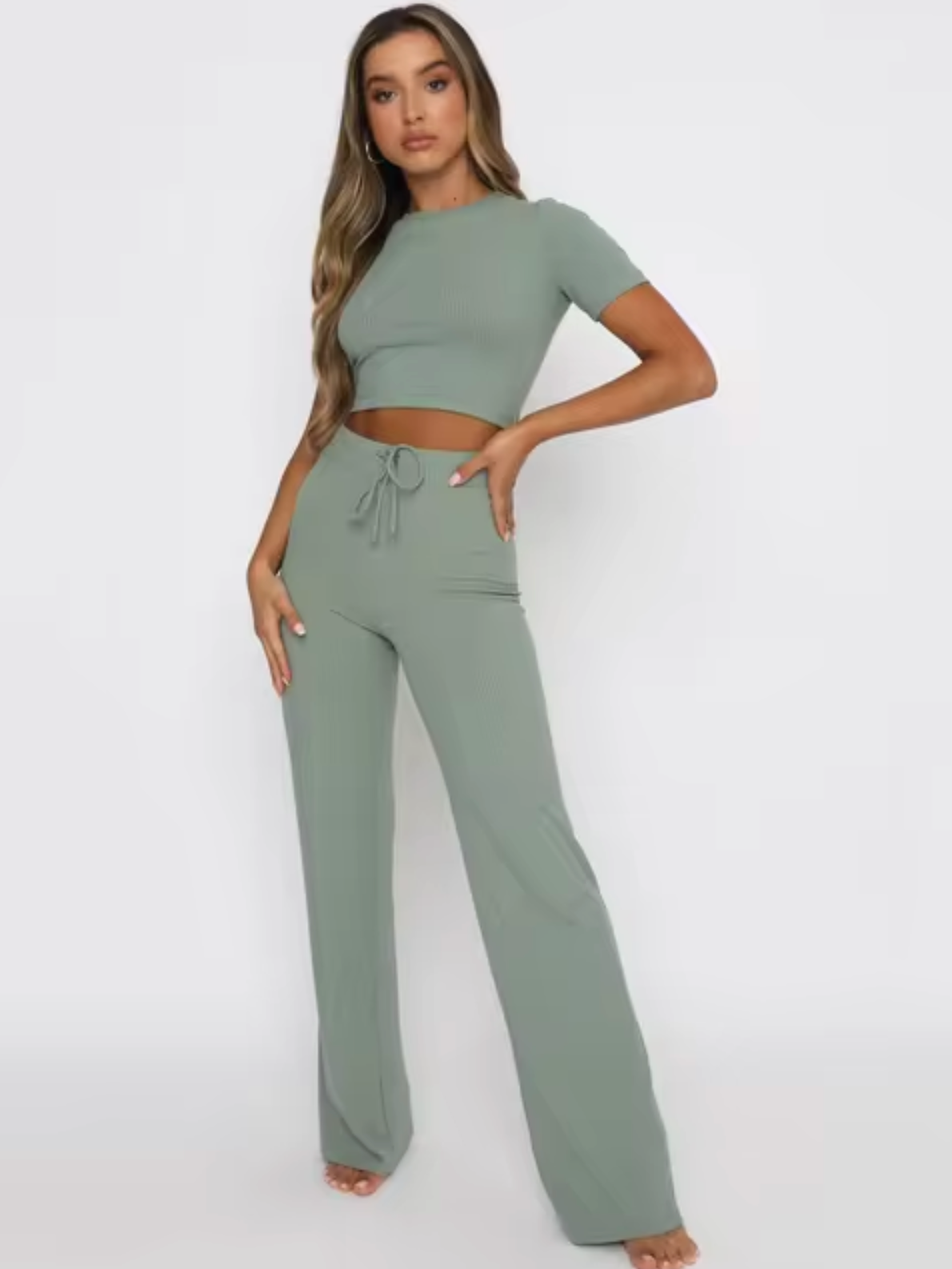 Julia® | Crop Top And Pants Set