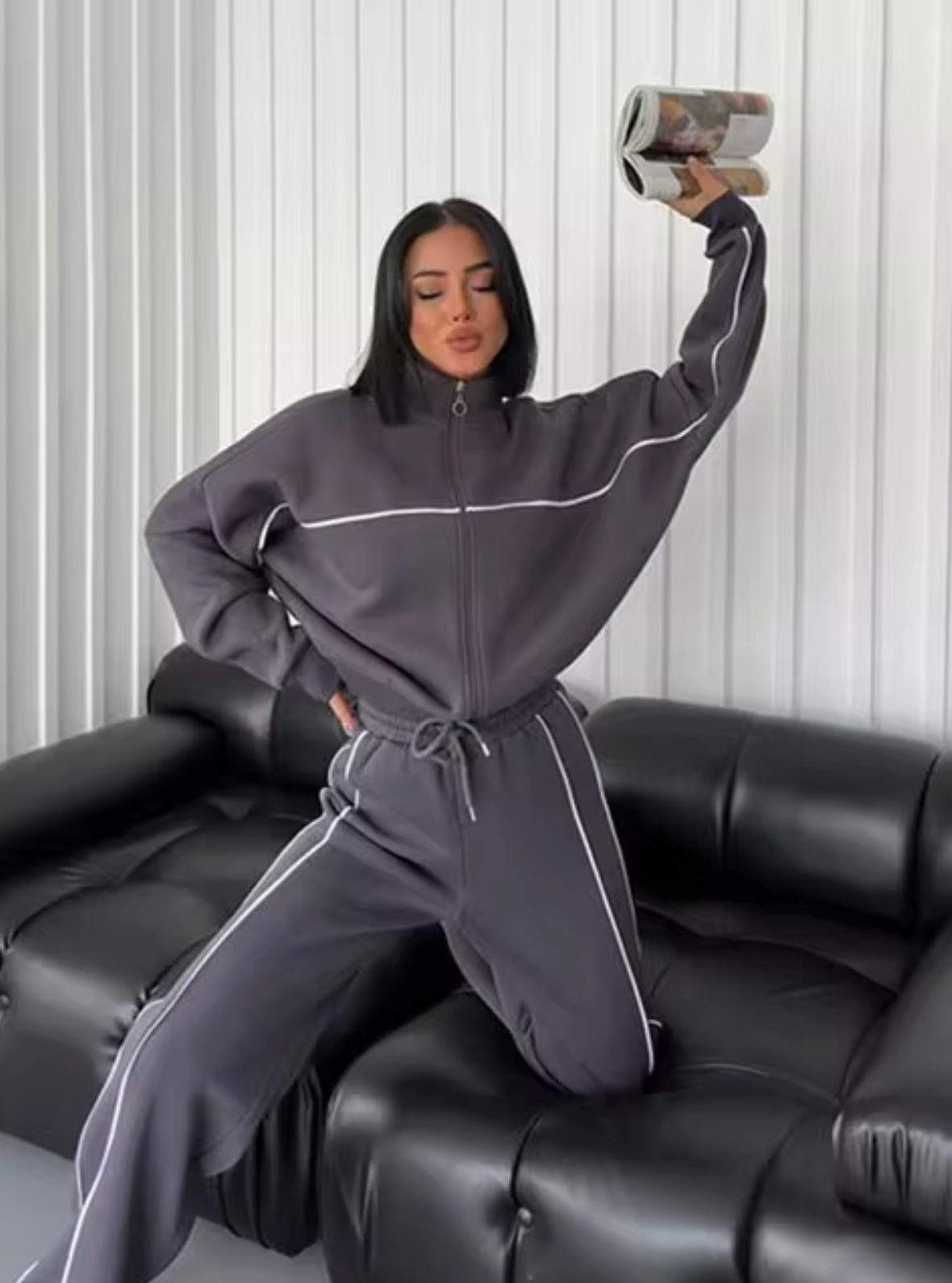 Nicol | Turtleneck cardigan and trousers set