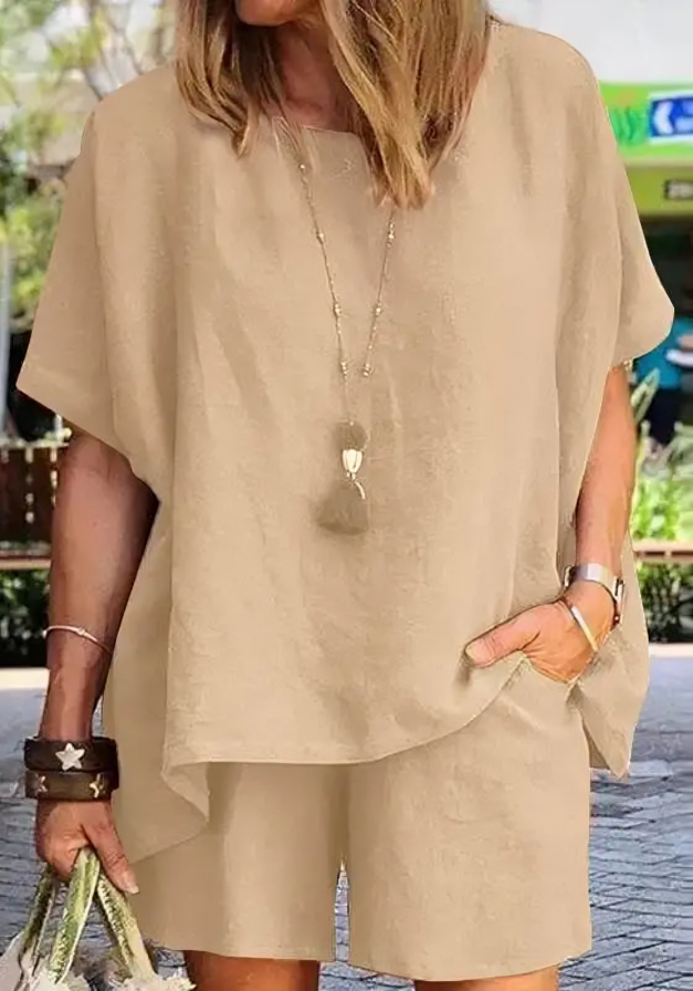 Esther® | Casual Loose Shirt And Shorts Set