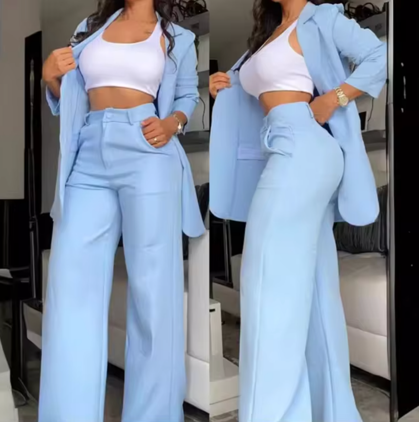 Rosario® | Long Sleeve Blazer And Pants Set