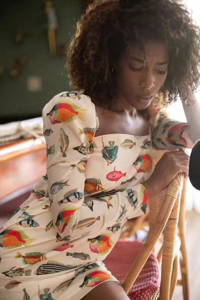 Ramona® | Mini Dress With Fish Print