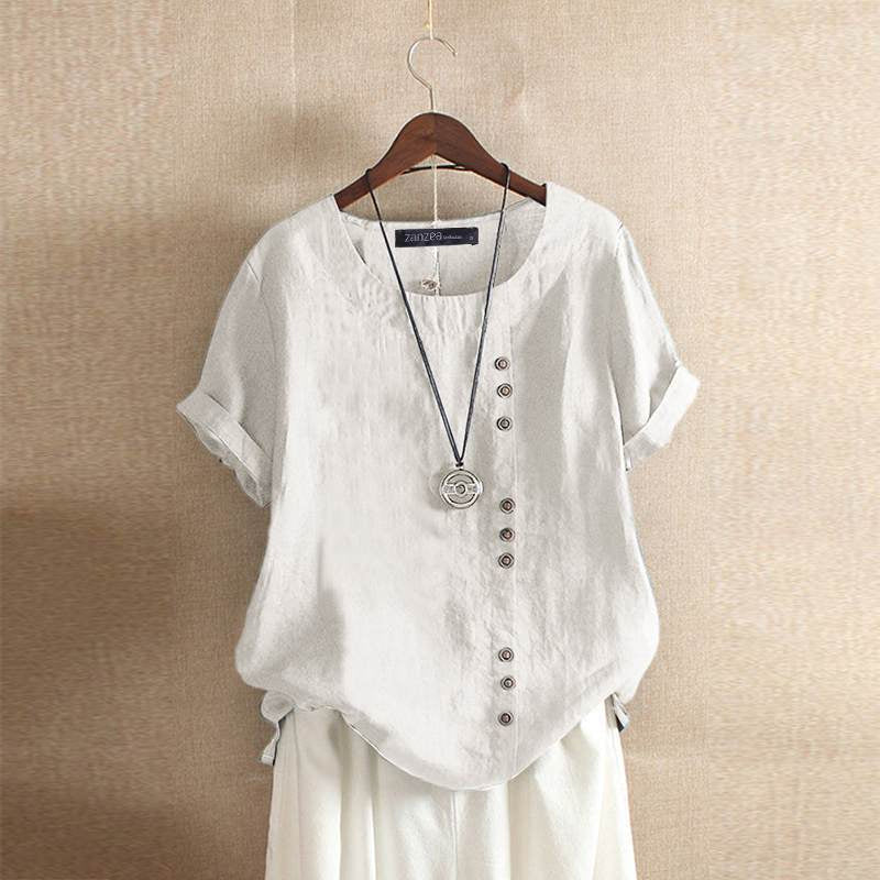 Fátima® | Blouse Made Of High-Quality Cotton With A Beautiful Button Closure