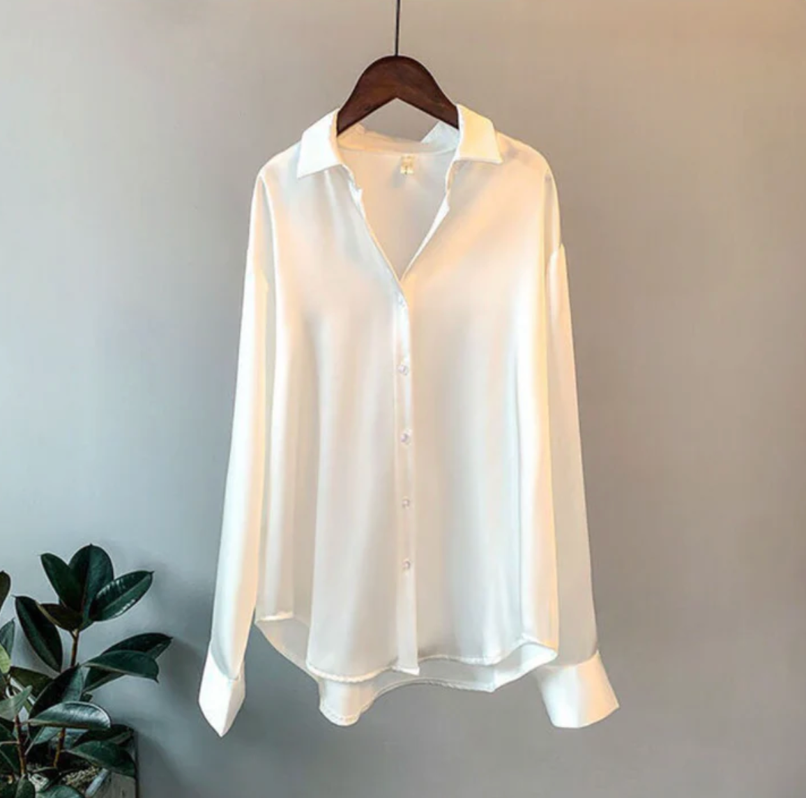 Maya® | Long-Sleeved Blouse Made Of Satin Silk