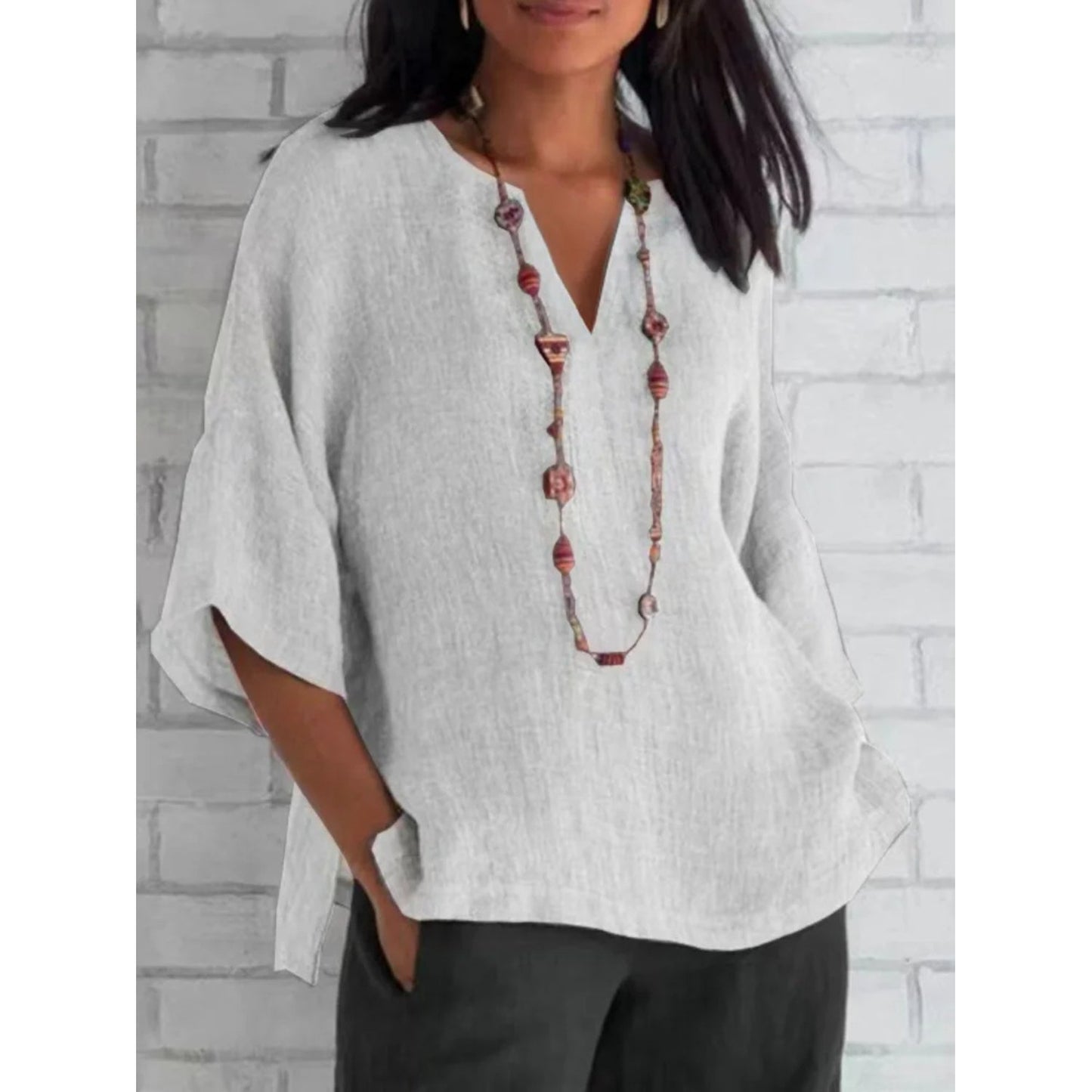 Marina® | Women'S Blouse Made Of Cotton And Linen