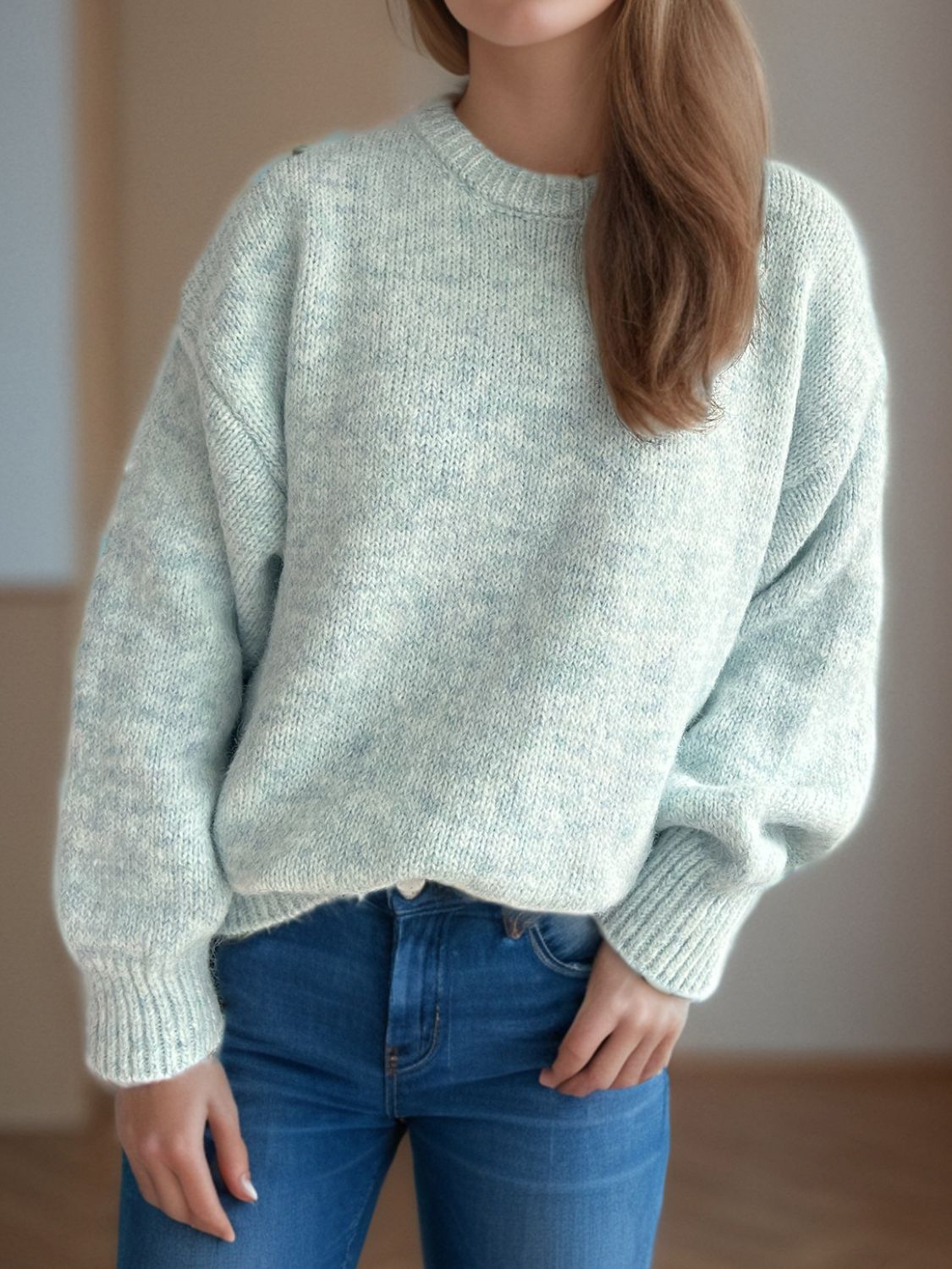 Hortensia | Crew neck sweater with long sleeves