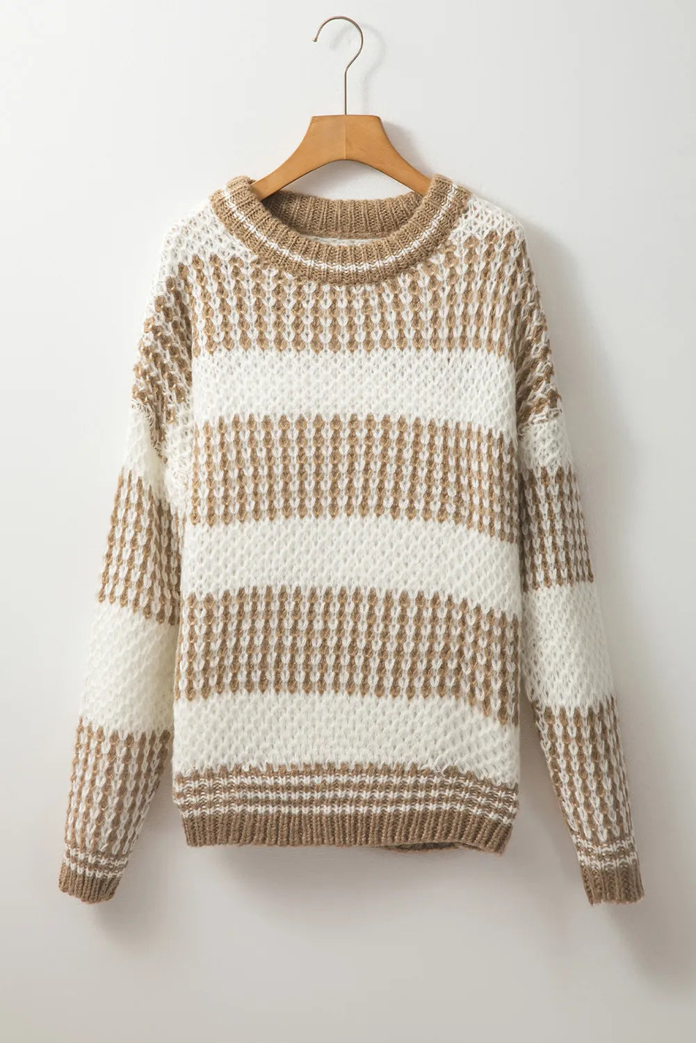 Marieke | Color block sweater with a crew neck and dropped shoulders