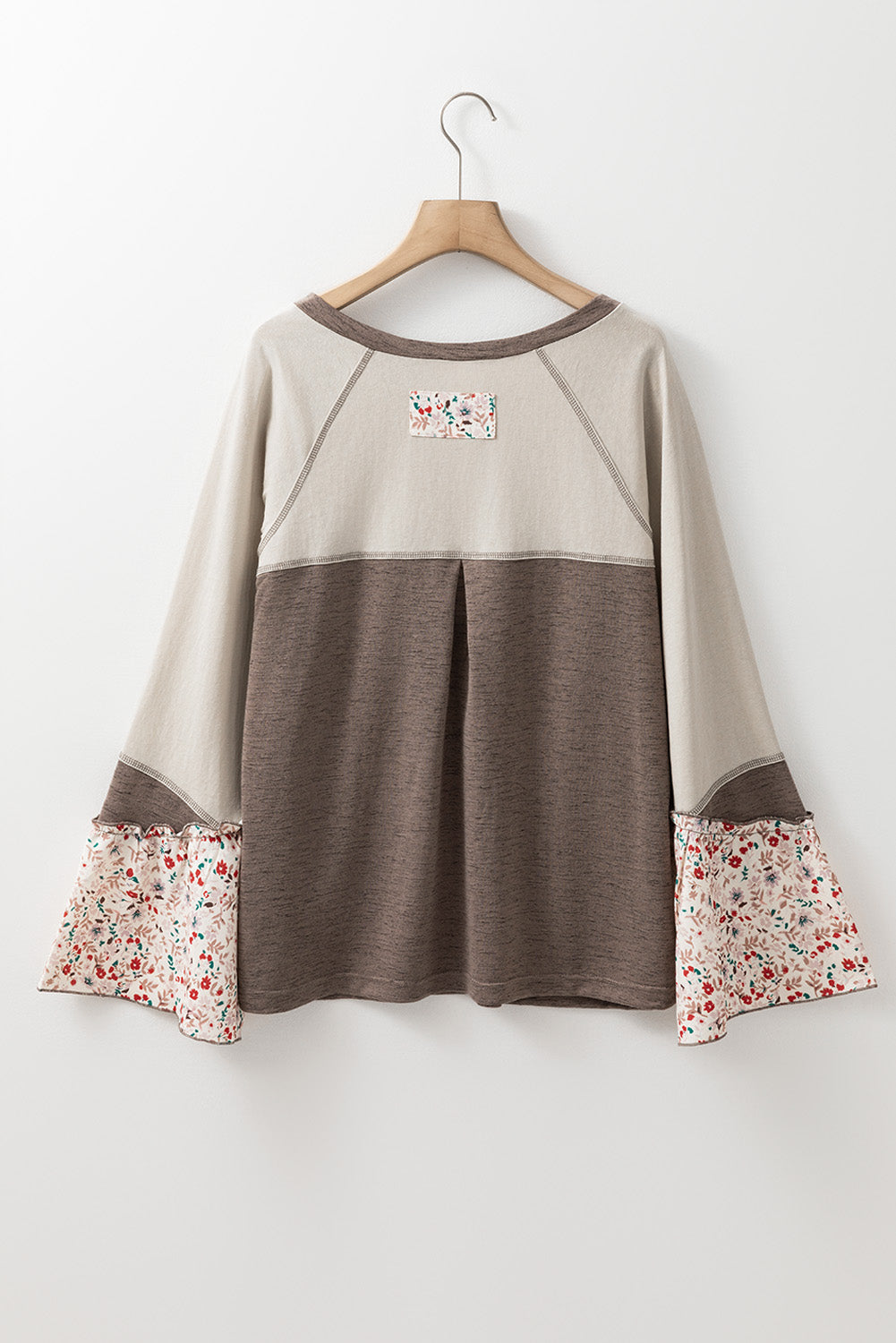 Fabiola | Floral half button long sleeve t-shirt