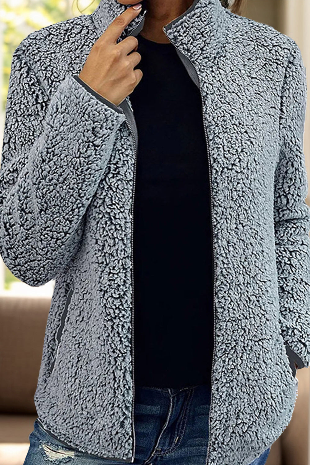 Doris | Turtleneck jacket with zip and pockets
