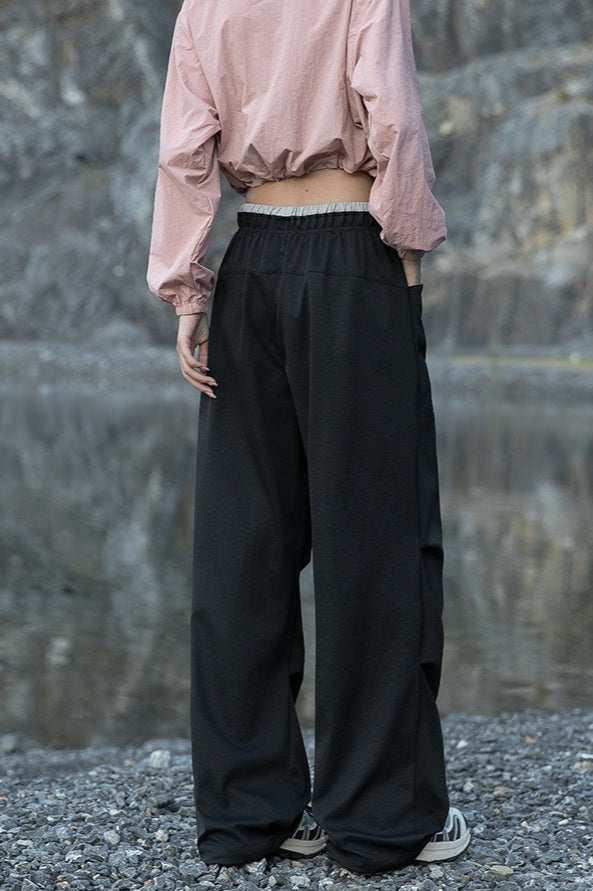 Quick Dry Cargo Wide Leg Cuffed Pants