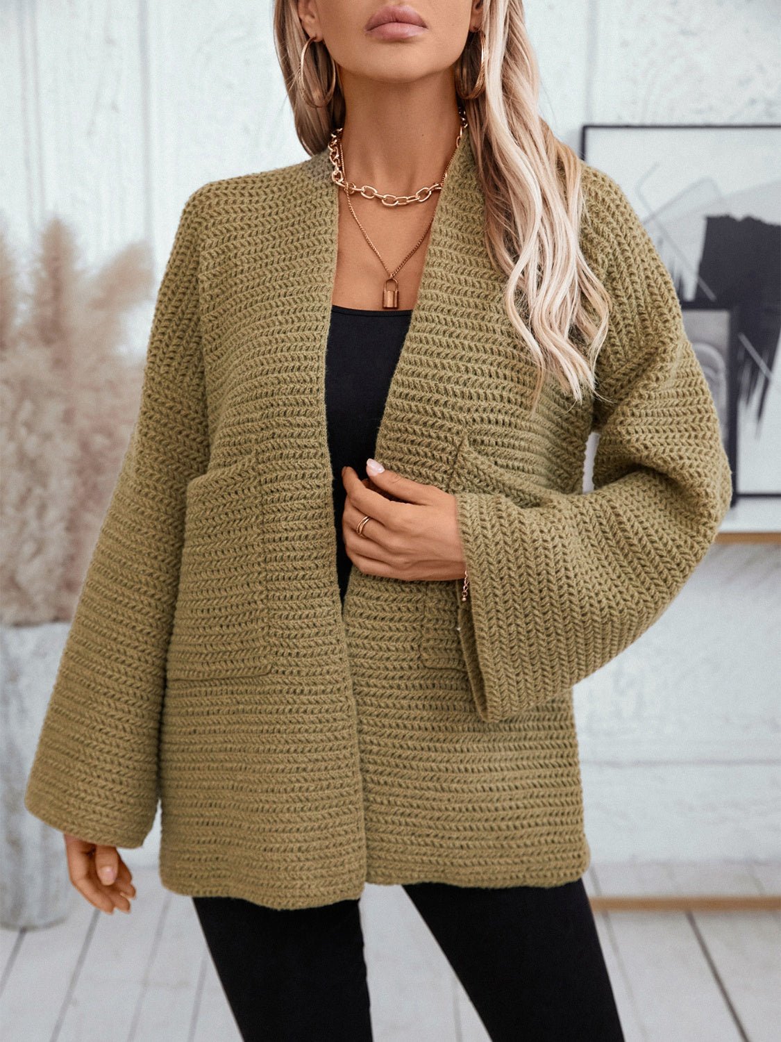 Francisca | Long sleeve open front cardigan