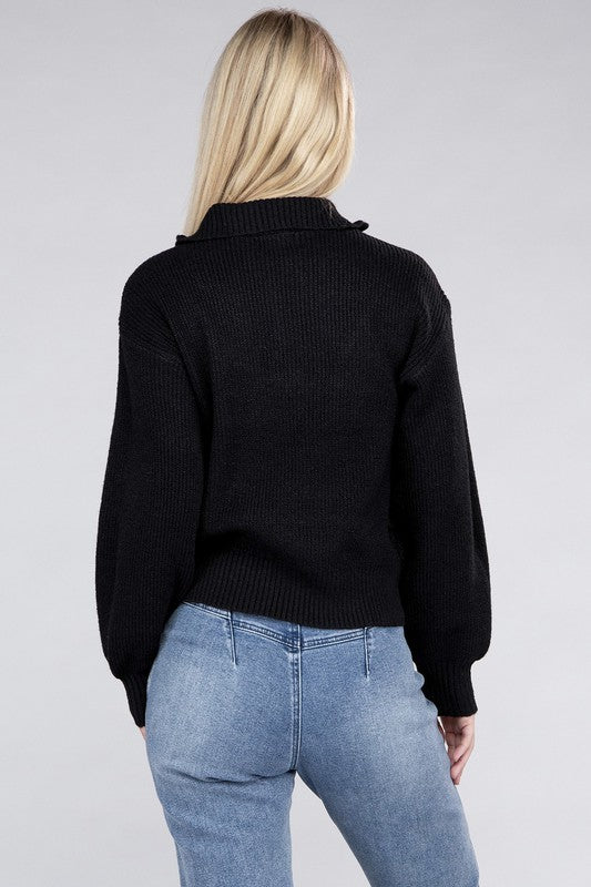 Olga | Easy to wear half zip sweater