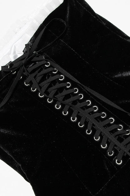 Velvet Bustier A-line Cocktail Dress