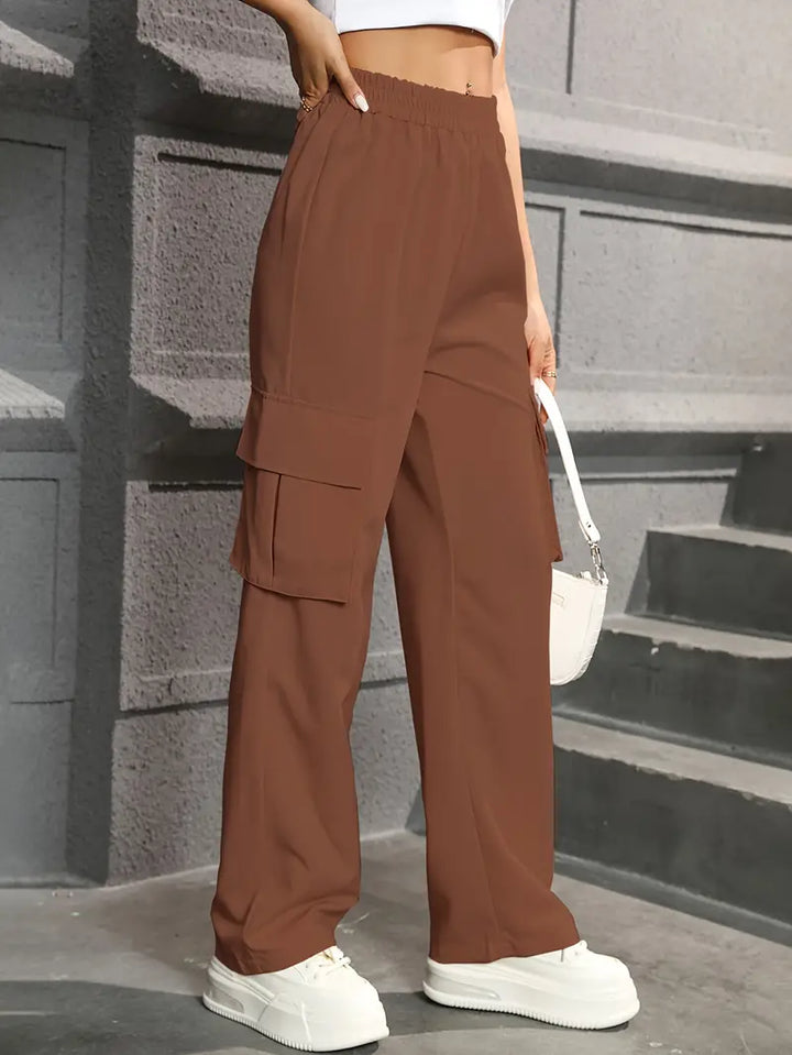 Bidelia® | Simply Comfortable High Waist Cargo Pants