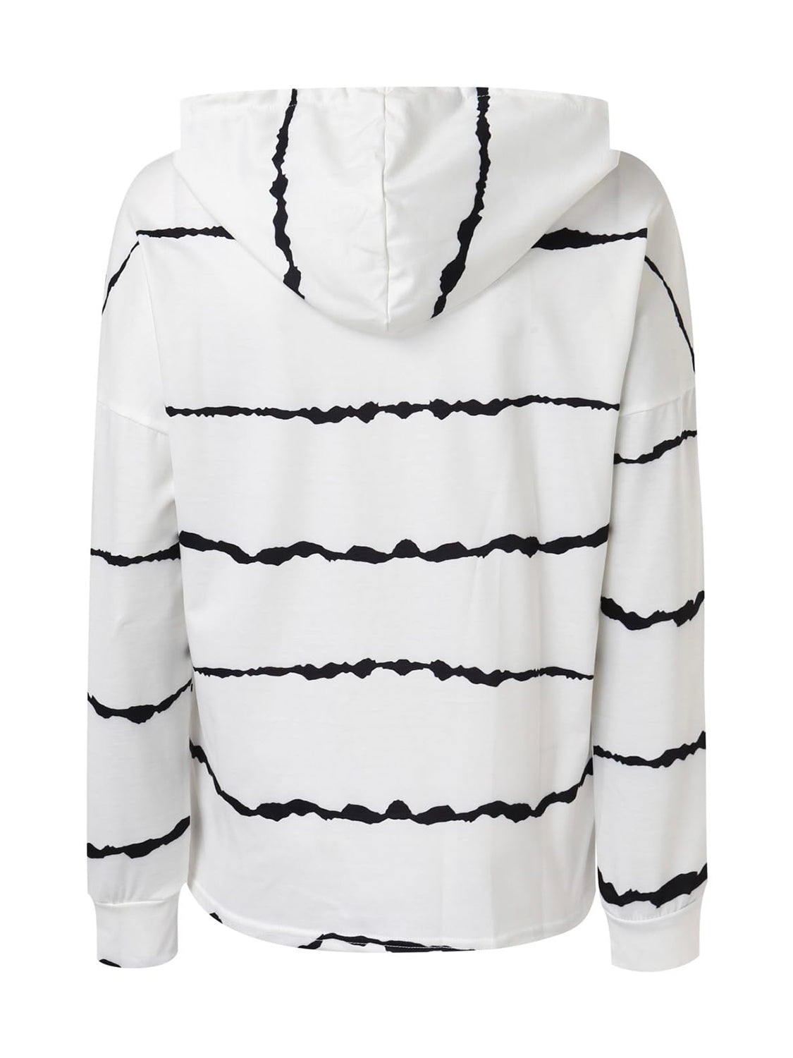 Klara | Striped drawstring hoodie with long sleeves