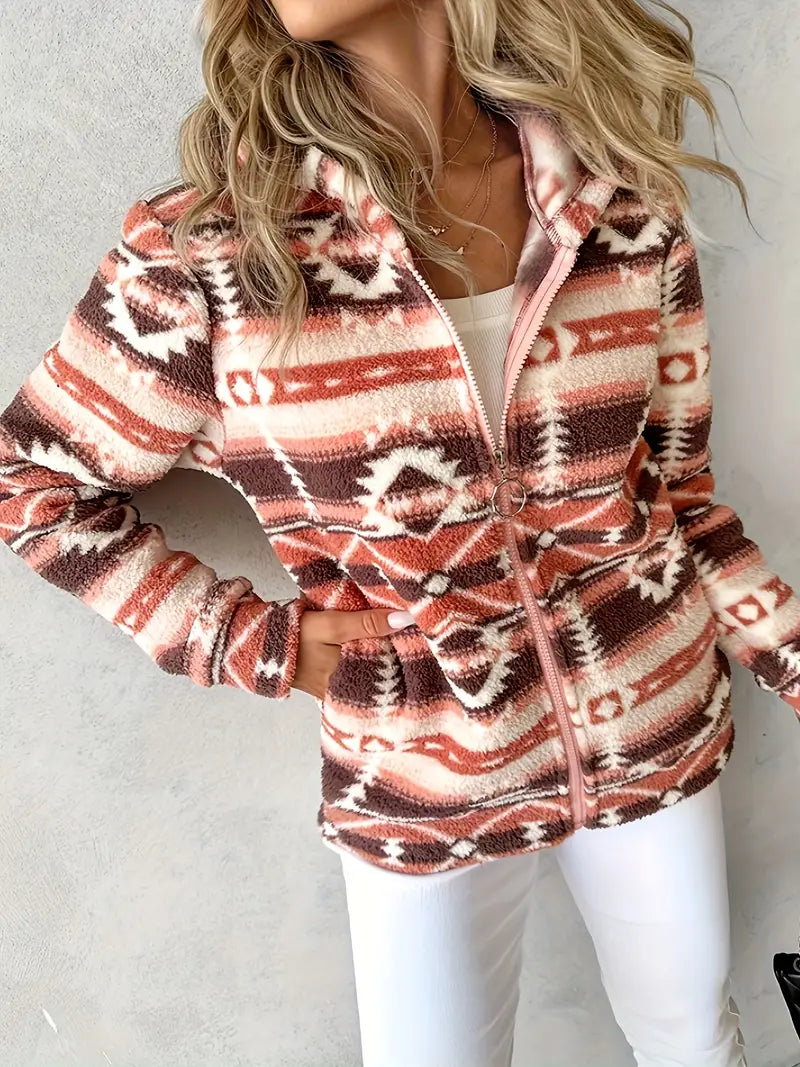Isabel | Printed woven hooded jacket
