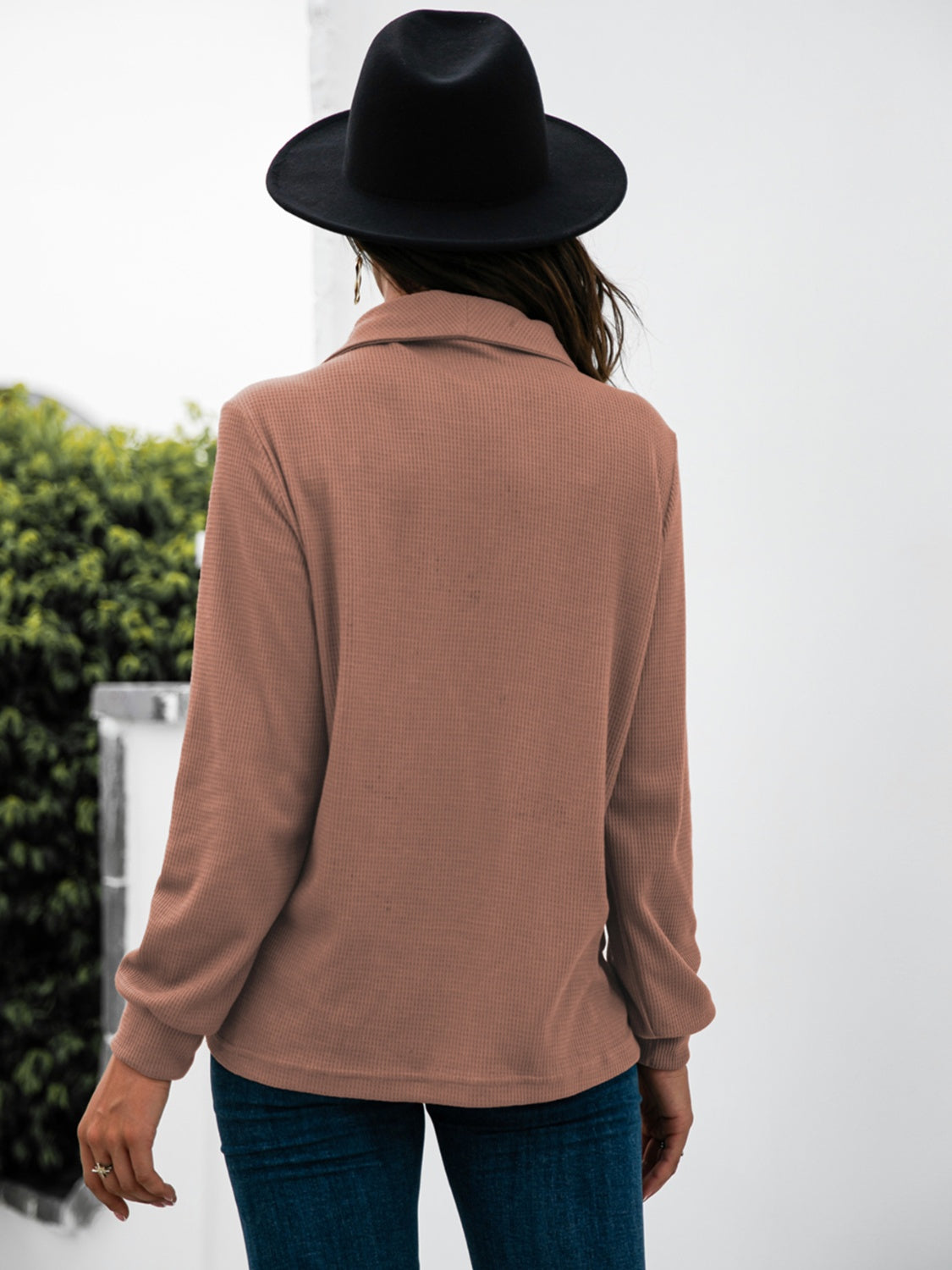 Renee | Half button t-shirt with long sleeves