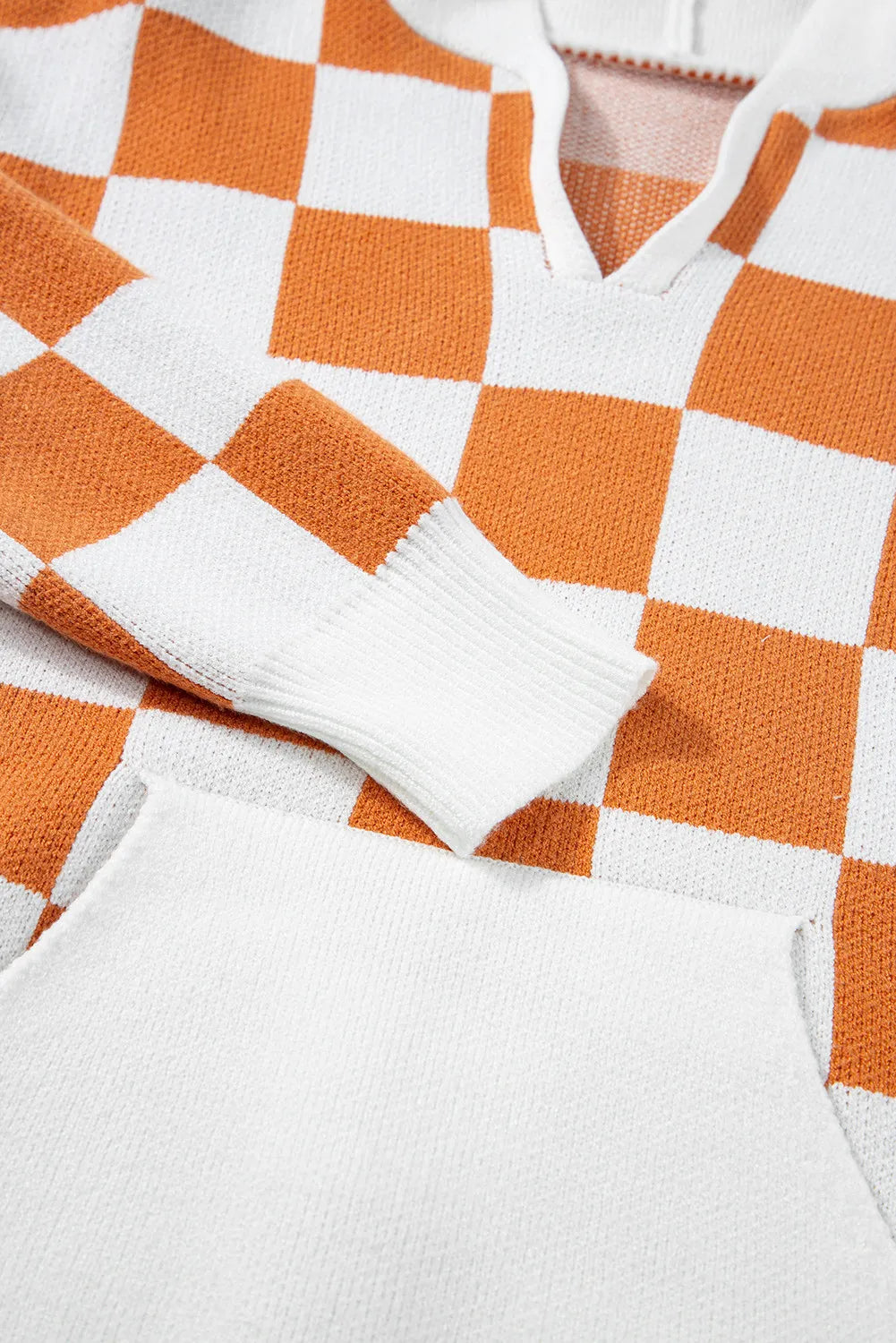 Paulina | Checked long sleeve hoodie