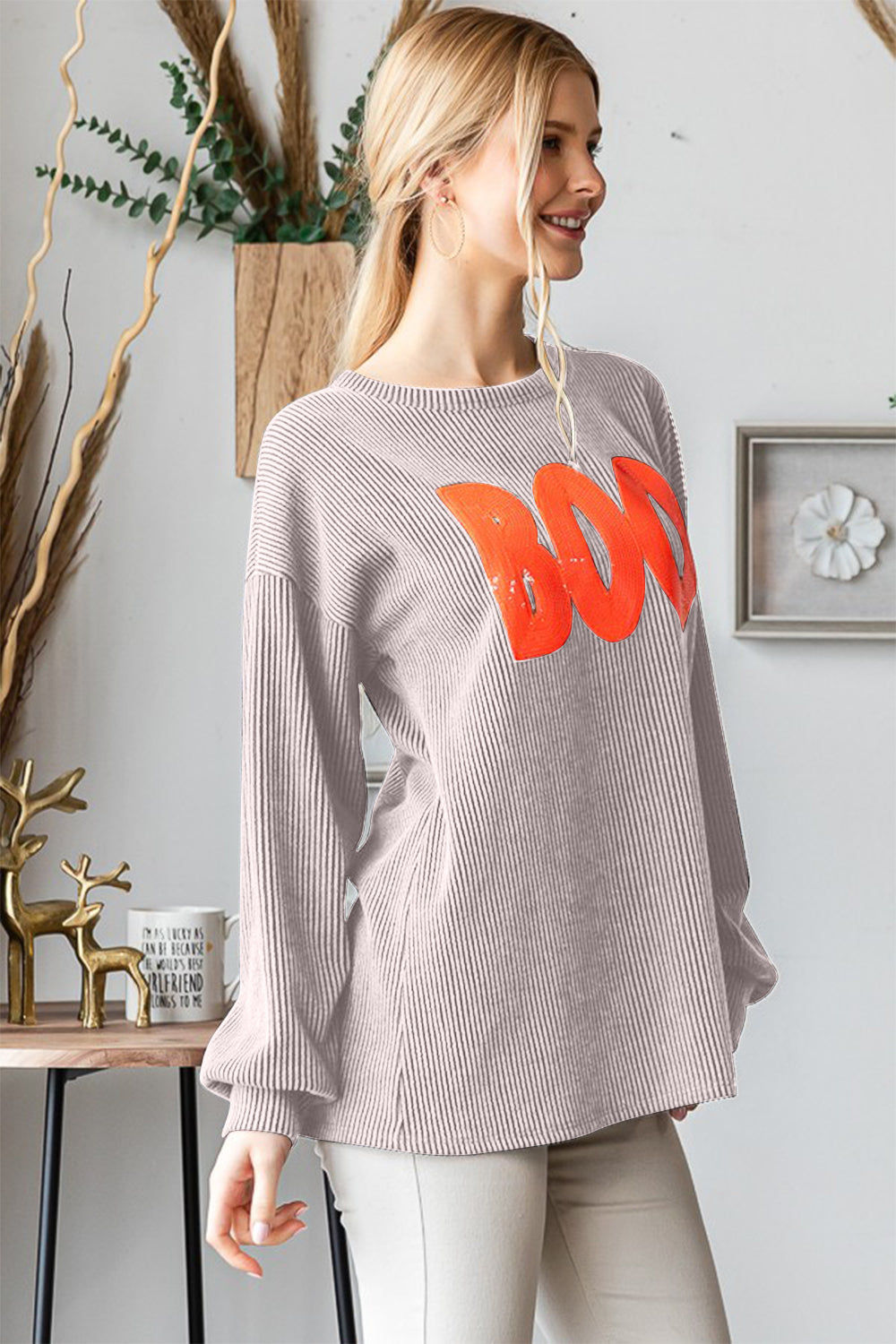 Teresa | Heimish crew neck long sleeve ribbed t-shirt