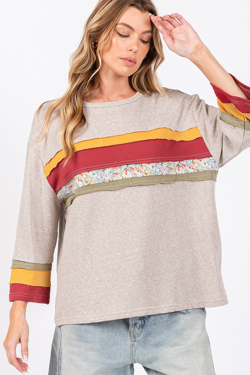 Edith | French terry color block t-shirt