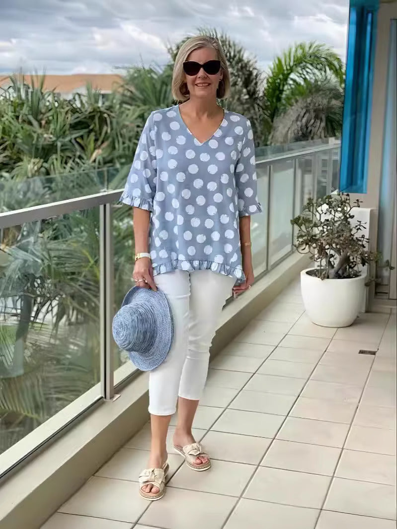 Annamaria® | Stylish V-Neck Blouse