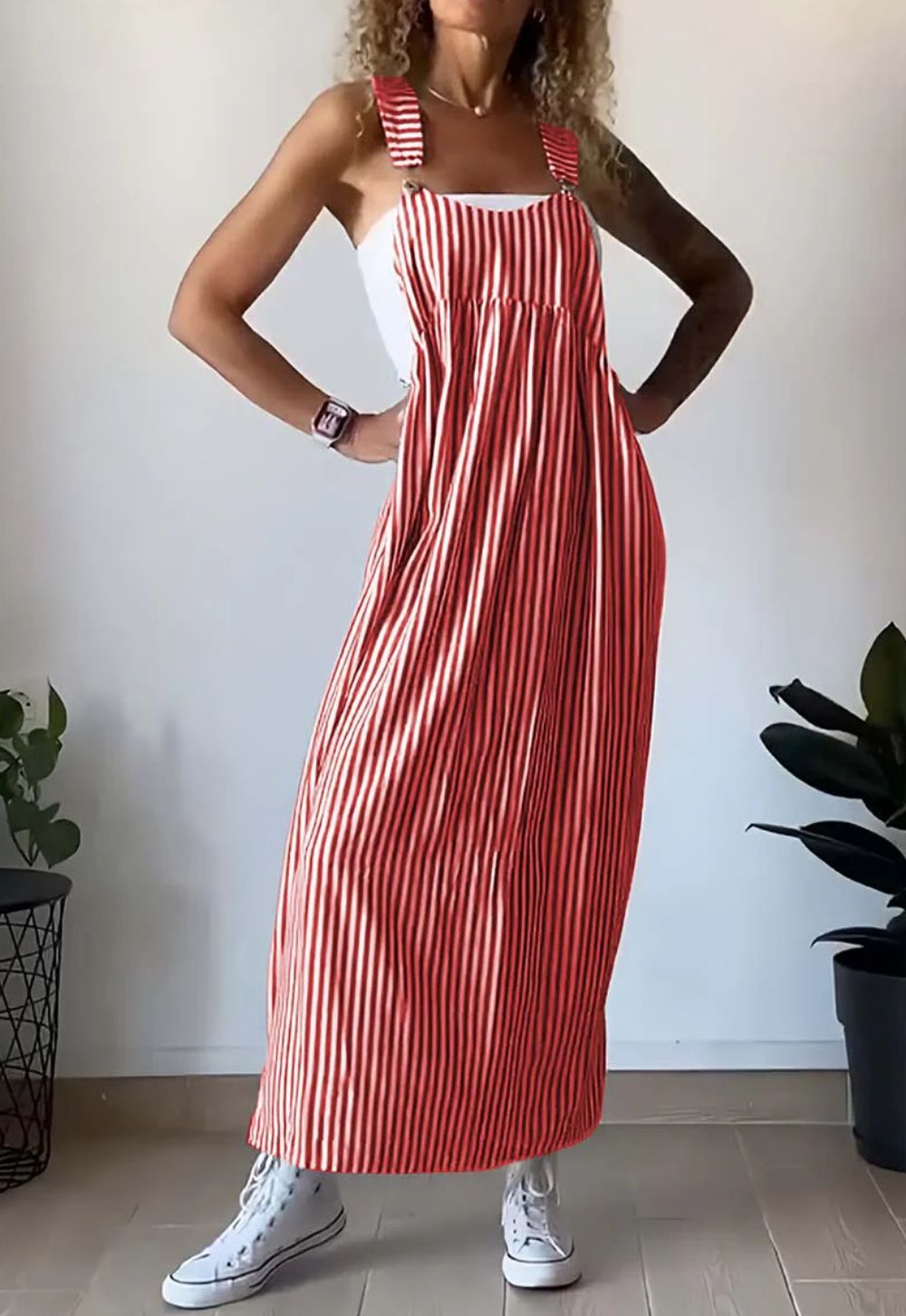 Ilenia® | Casual Striped Overalls