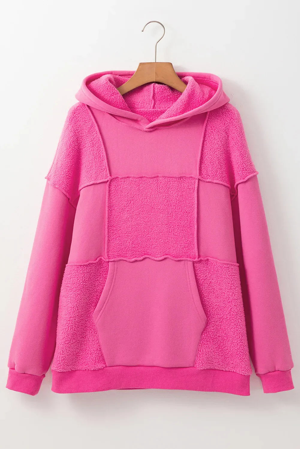 Julia | Long sleeve hoodie with exposed seam and dropped shoulder