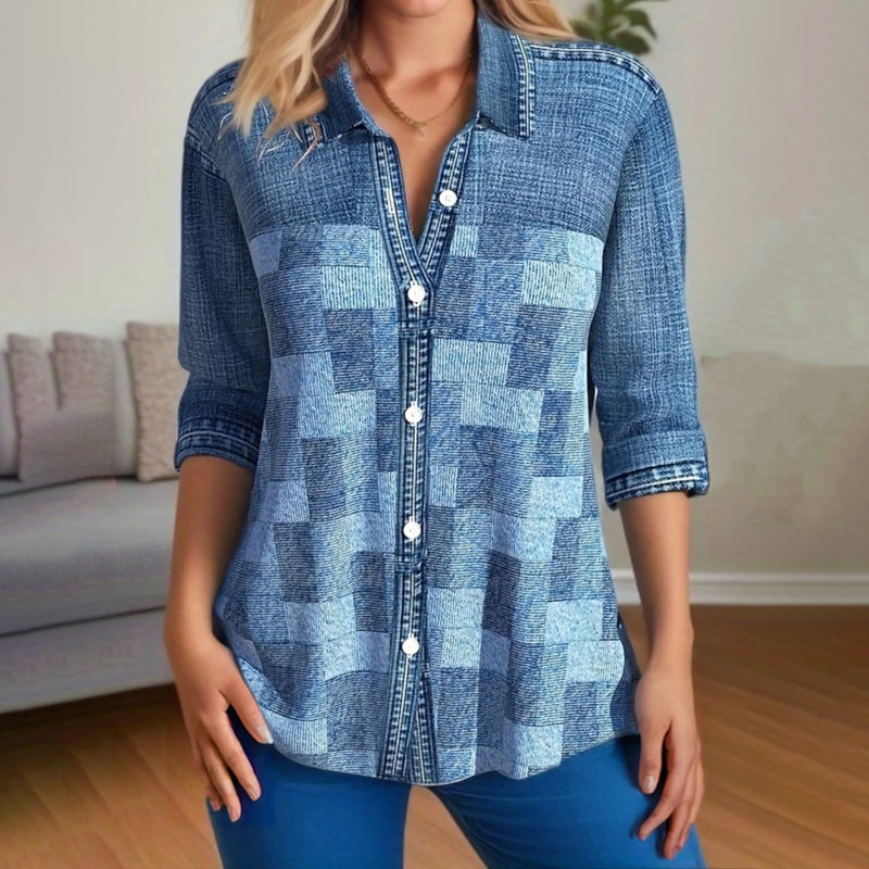 Susana® | Chemise à carreaux vintage classique for women