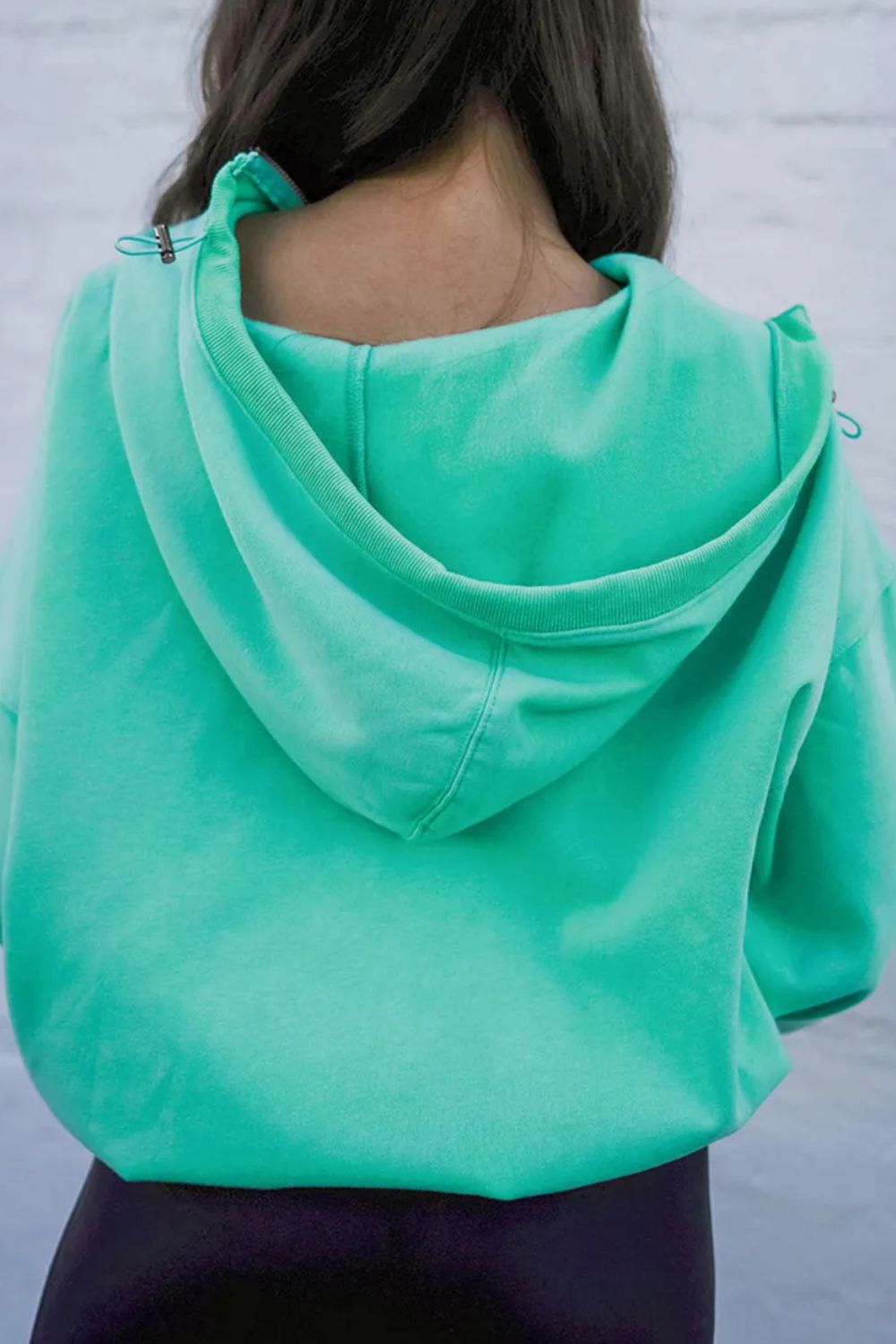 Adelheid | Long sleeve half zip hoodie with pockets